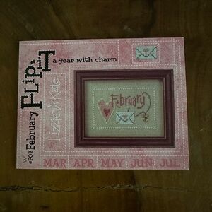 February Lizzie Kate Month Flip It Cross-stitch Pattern